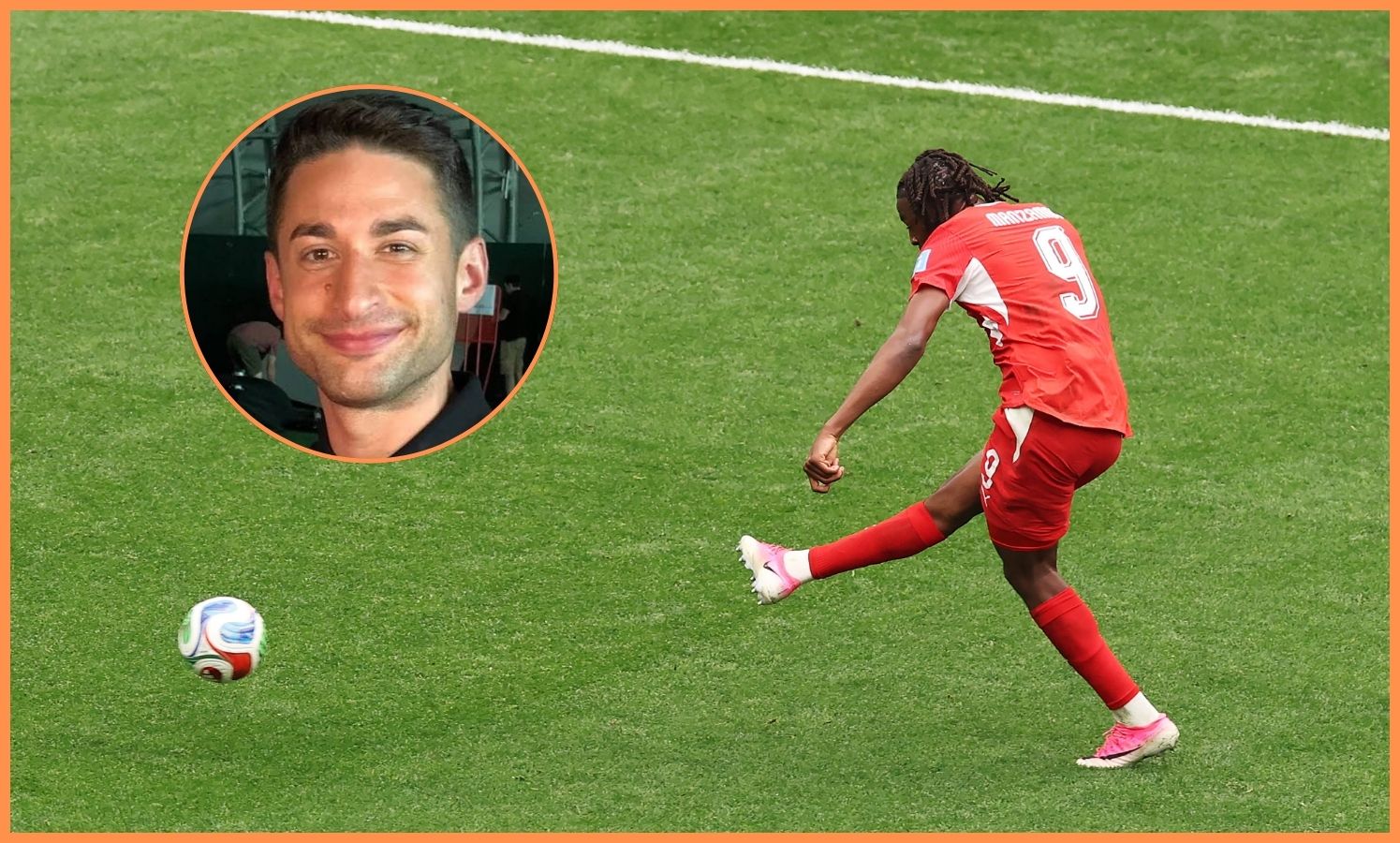 Johan Manzambi in action for Switzerland at the World Cup 2026