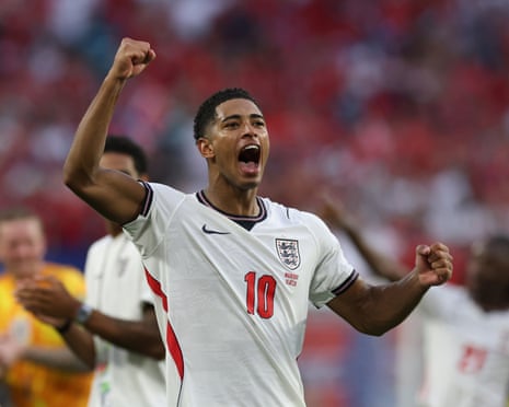 Nine of Jude Bellingham’s 12 international goals have been scored at major tournaments. Photograph: 