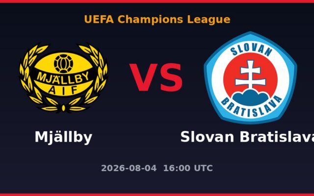 Mjällby vs Slovan Bratislava prediction